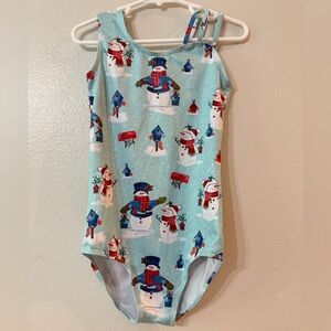 Custom Snowman Christmas sparkle leotard.
